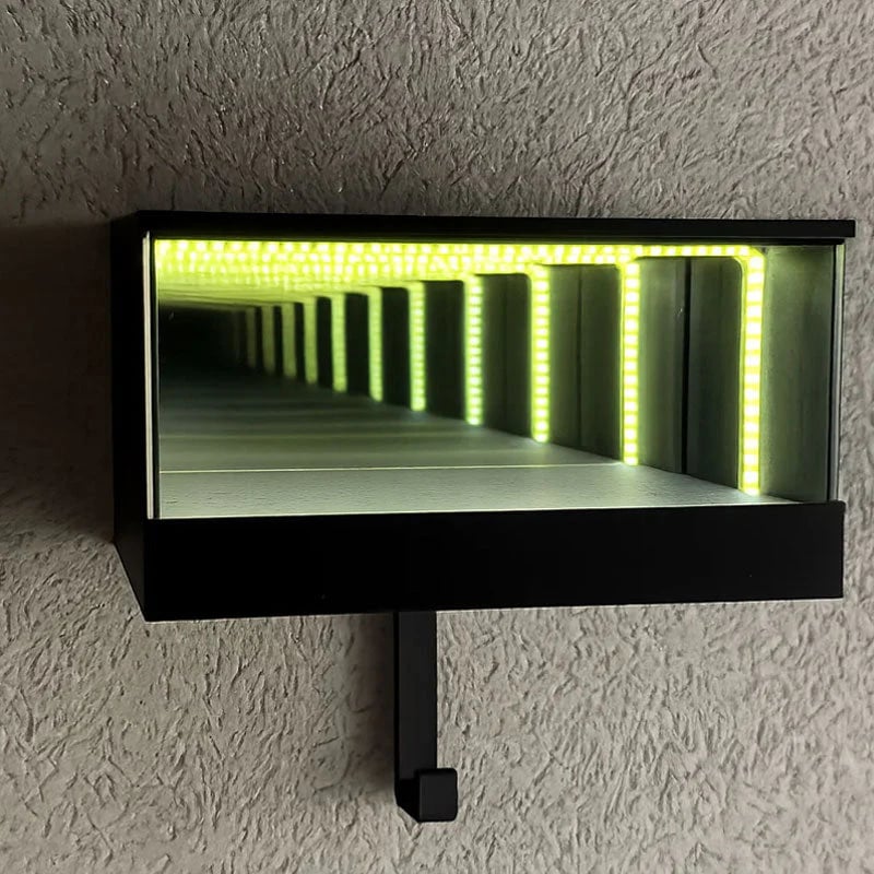 🎅 Infinity Garage Keychain with 3D Wall Mounted Mirror LED Light💡