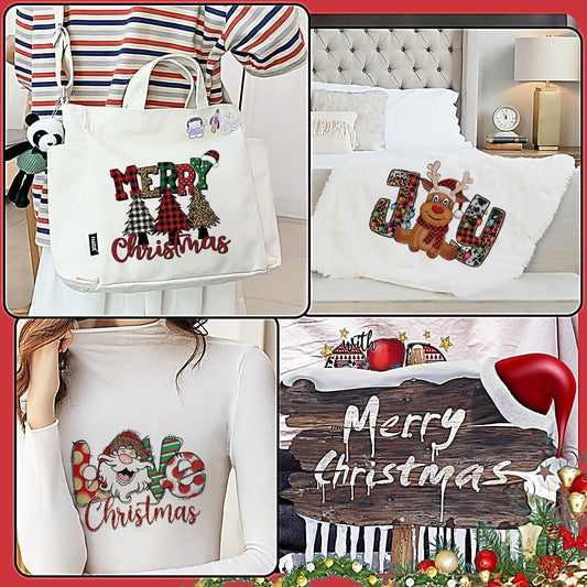 🔥LAST DAY 50% OFF🎄15PCS Christmas Mystery DTF Transfer Bundle ✨Ready to Press Holiday Designs for Festive DIY Creations