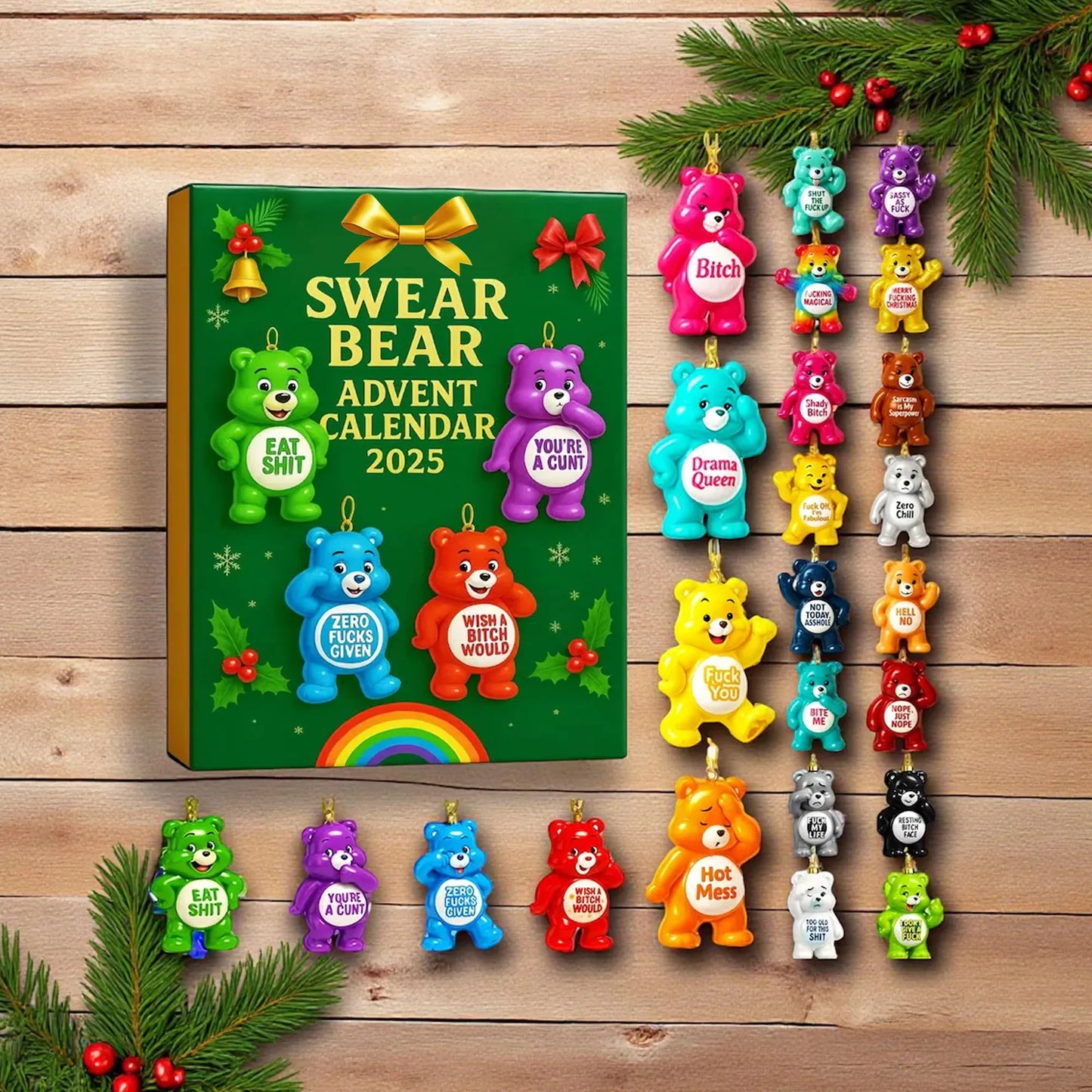 Funny Bear Christmas Adult Advent Calendar 2025